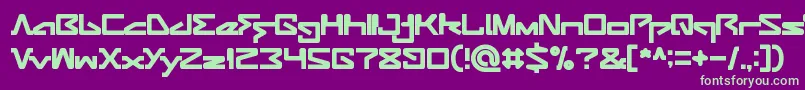 ANDROID ROBOT Font – Green Fonts on Purple Background