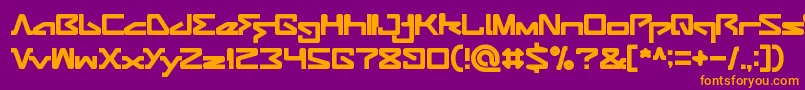 ANDROID ROBOT-Schriftart – Orangefarbene Schriften auf violettem Hintergrund
