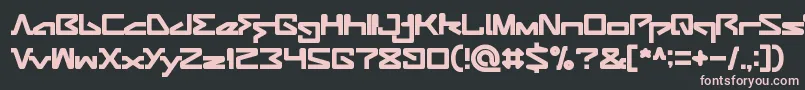 ANDROID ROBOT-fontti – vaaleanpunaiset fontit mustalla taustalla