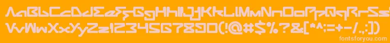 ANDROID ROBOT-fontti – vaaleanpunaiset fontit oranssilla taustalla