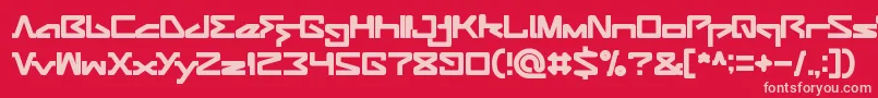 ANDROID ROBOT Font – Pink Fonts on Red Background