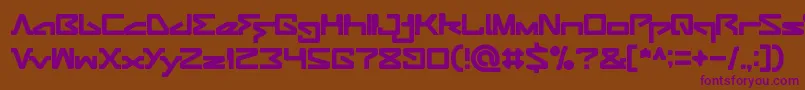 ANDROID ROBOT-fontti – violetit fontit ruskealla taustalla