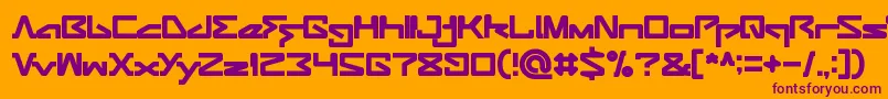 Шрифт ANDROID ROBOT – фиолетовые шрифты на оранжевом фоне