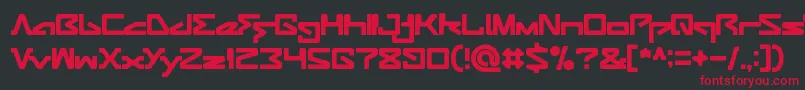 フォントANDROID ROBOT – 黒い背景に赤い文字