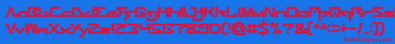 フォントANDROID ROBOT – 赤い文字の青い背景