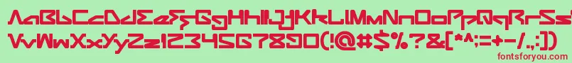 フォントANDROID ROBOT – 赤い文字の緑の背景