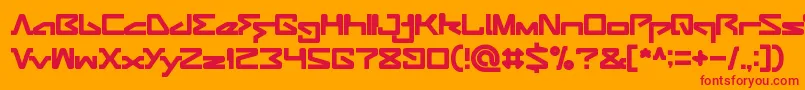 フォントANDROID ROBOT – オレンジの背景に赤い文字