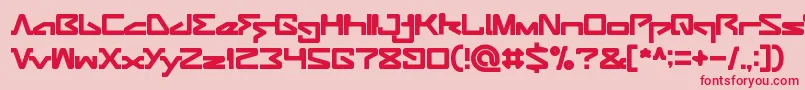 Шрифт ANDROID ROBOT – красные шрифты на розовом фоне