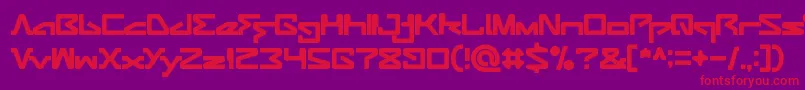 ANDROID ROBOT-Schriftart – Rote Schriften auf violettem Hintergrund