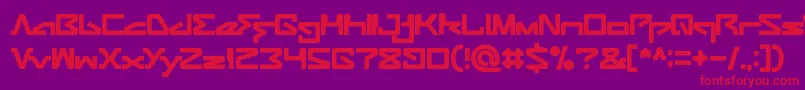 ANDROID ROBOT Font – Red Fonts on Purple Background