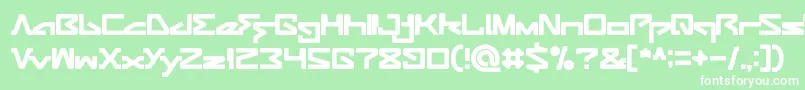 Шрифт ANDROID ROBOT – белые шрифты на зелёном фоне