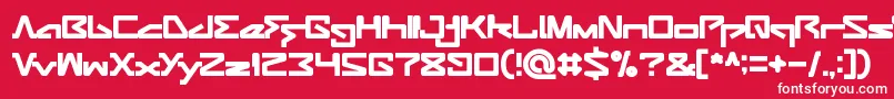 ANDROID ROBOT-fontti – valkoiset fontit punaisella taustalla