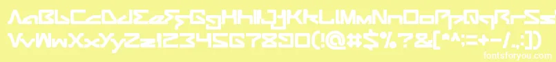 ANDROID ROBOT Font – White Fonts on Yellow Background