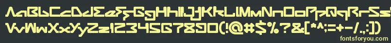ANDROID ROBOT Font – Yellow Fonts on Black Background