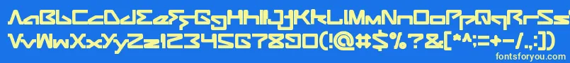 Шрифт ANDROID ROBOT – жёлтые шрифты на синем фоне