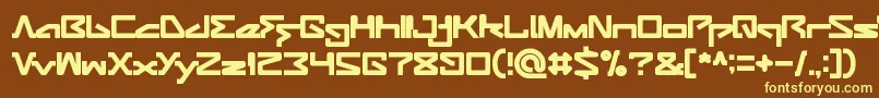 ANDROID ROBOT Font – Yellow Fonts on Brown Background