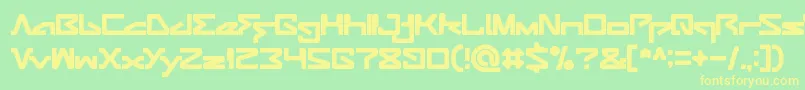 ANDROID ROBOT Font – Yellow Fonts on Green Background