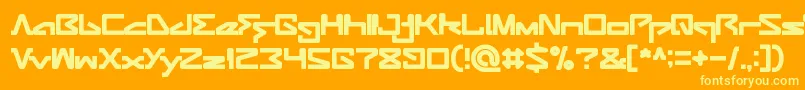 Шрифт ANDROID ROBOT – жёлтые шрифты на оранжевом фоне