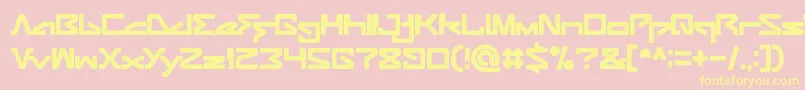 Шрифт ANDROID ROBOT – жёлтые шрифты на розовом фоне