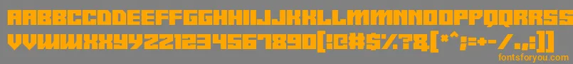 Android y-Schriftart – Orangefarbene Schriften auf grauem Hintergrund