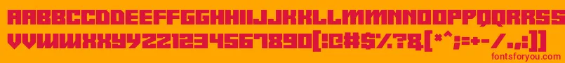 Android y Font – Red Fonts on Orange Background