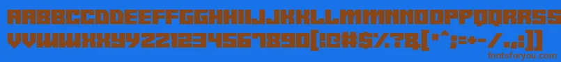 Android y Font – Brown Fonts on Blue Background