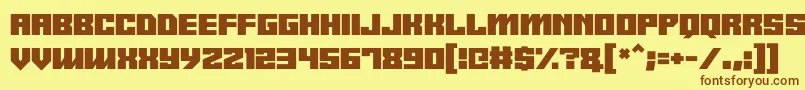 Android y Font – Brown Fonts on Yellow Background