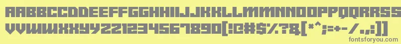 Fonte Android y – fontes cinzas em um fundo amarelo