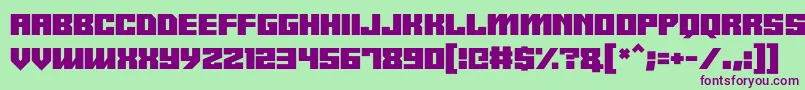 Android y Font – Purple Fonts on Green Background