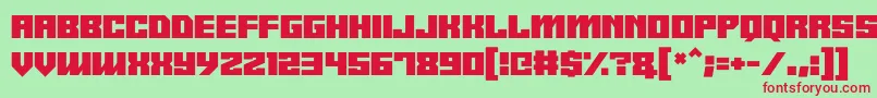 Шрифт Android y – красные шрифты на зелёном фоне