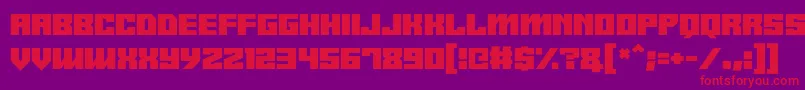 Android y Font – Red Fonts on Purple Background