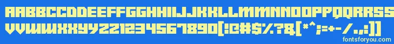 Android y Font – Yellow Fonts on Blue Background