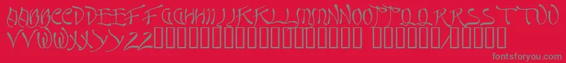 Quasi ffy Font – Gray Fonts on Red Background