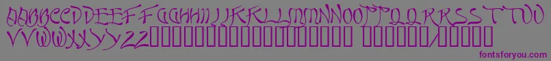 Quasi ffy Font – Purple Fonts on Gray Background