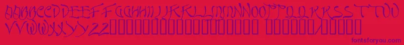 Quasi ffy Font – Purple Fonts on Red Background
