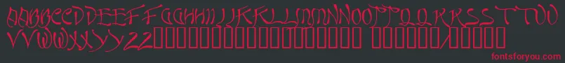 Quasi ffy Font – Red Fonts on Black Background