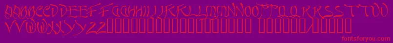 Шрифт Quasi ffy – красные шрифты на фиолетовом фоне