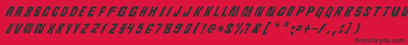 Androidi Pisa Font – Black Fonts on Red Background