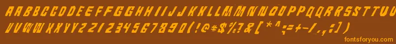 Androidi Pisa Font – Orange Fonts on Brown Background