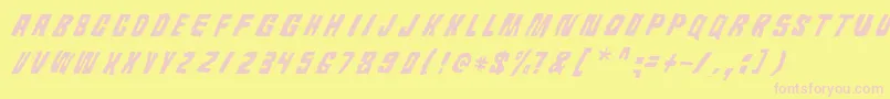 Шрифт Androidi Pisa – розовые шрифты на жёлтом фоне