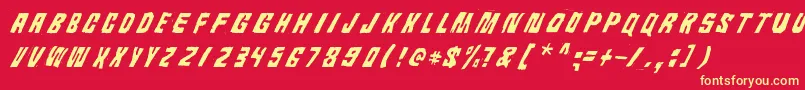 Androidi Pisa Font – Yellow Fonts on Red Background