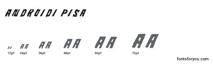 Размеры шрифта Androidi Pisa