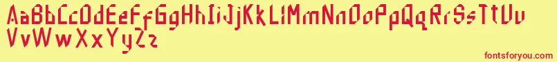 Andromedia Font – Red Fonts on Yellow Background