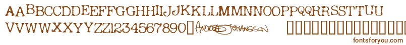 Шрифт ANDRT    – коричневые шрифты на белом фоне