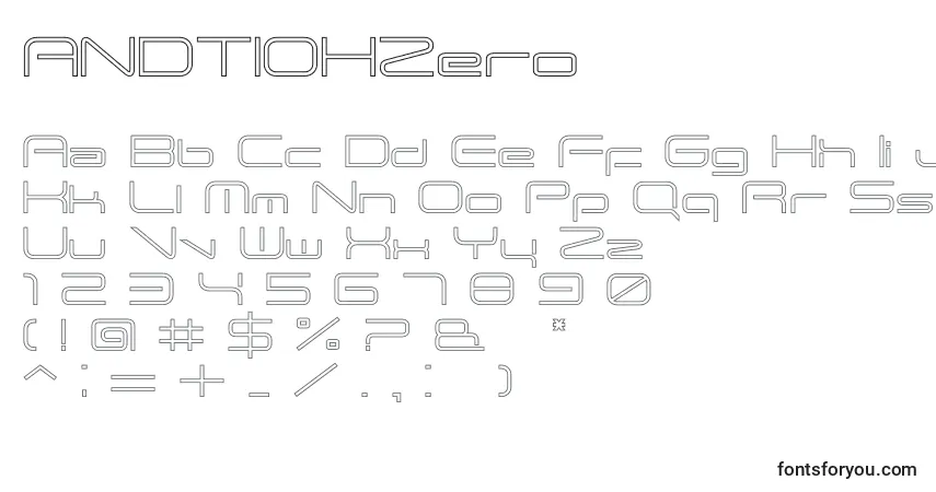 Fuente ANDTIOHZero - alfabeto, números, caracteres especiales