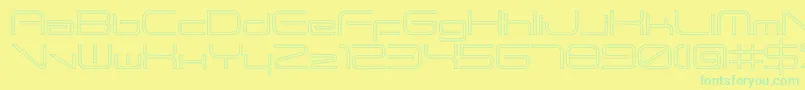 ANDTIOHZero Font – Green Fonts on Yellow Background