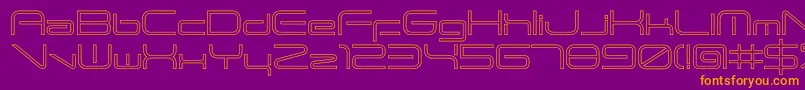 ANDTIOHZero Font – Orange Fonts on Purple Background