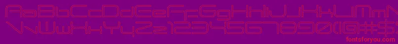 ANDTIOHZero Font – Red Fonts on Purple Background