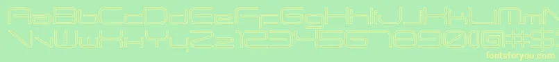 ANDTIOHZero Font – Yellow Fonts on Green Background