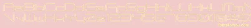 ANDTIOHZero Font – Yellow Fonts on Pink Background